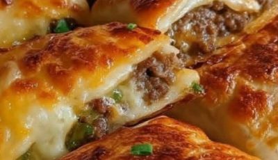 cheesy beef puff pastry pockets
