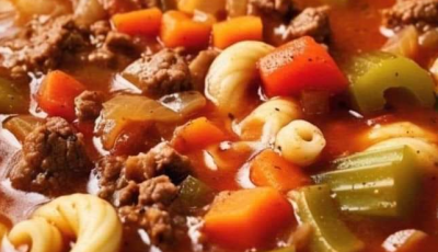 This is called ‘Busy Day Soup’ – It’s so tasty and easy, I whip it up whenever I don’t feel like cooking much