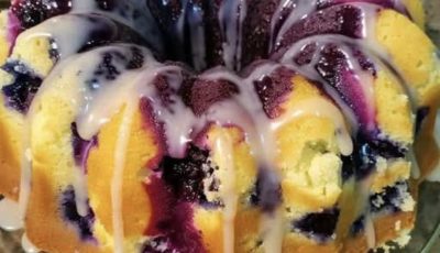 Classic Blueberry Sour Cream Pound Cake is a moist