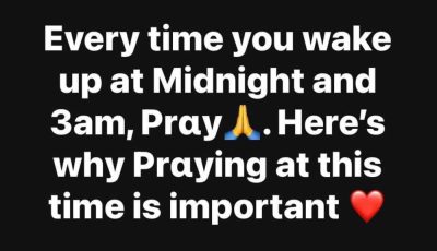 If You Wake at 1AM or 3AM, Don’t Panic—Pray.