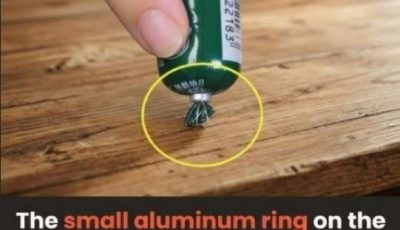 The small aluminum ring on the sausage stick holds an unexpected purpose.