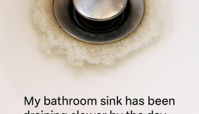 My bathroom sink has been draining slower by the day, and plumbers are fully booked until after Christmas. What can I try first?