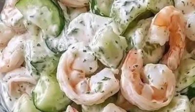 Creamy Cucumber Shrimp Salad
