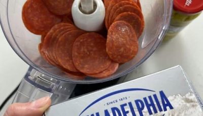 Add a package of pepperoni slices to the food processor for the most delicious appetizer
