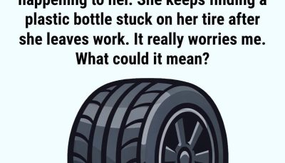 If You See A Plastic Bottle On Your Tire, This is What It Might Mean